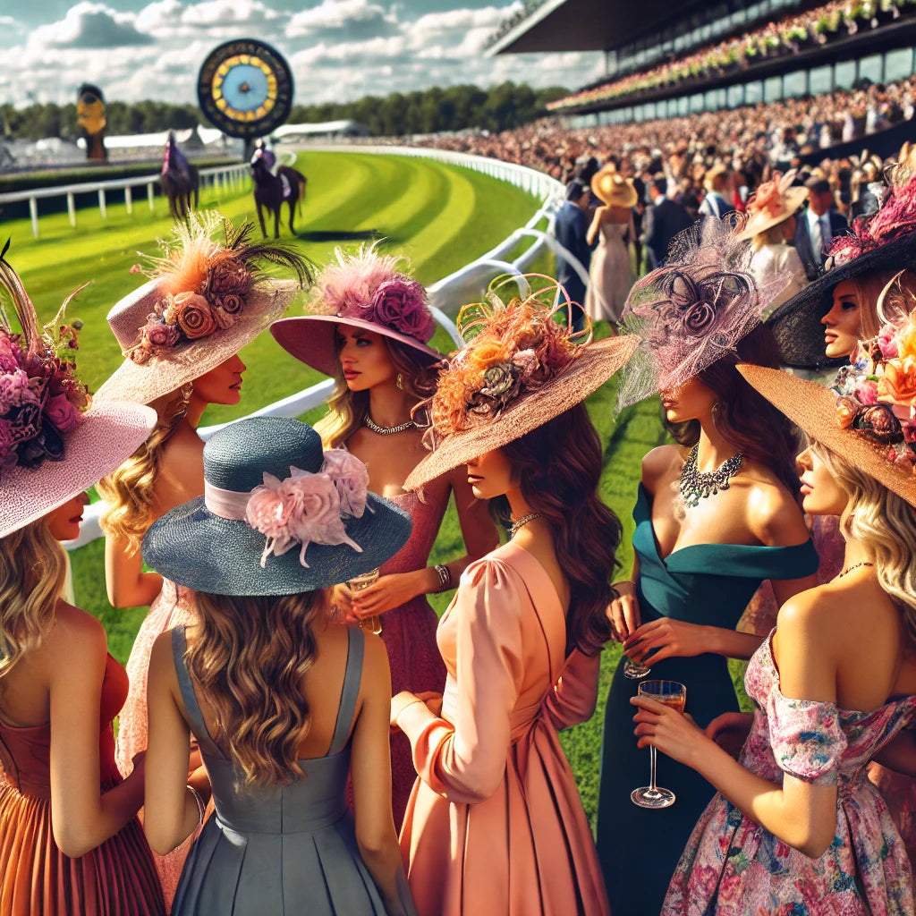 fashionable women at horse racing