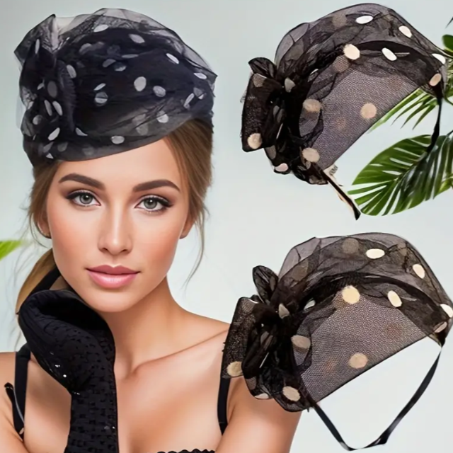 Dots and spots fascinator